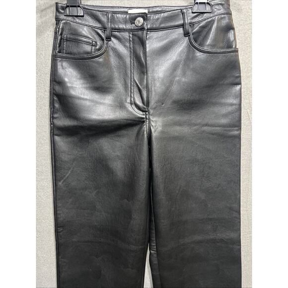 Aritzia Wilfred The Melina Black Faux Leather Pants Womens Size 4 - Picture 6 of 11
